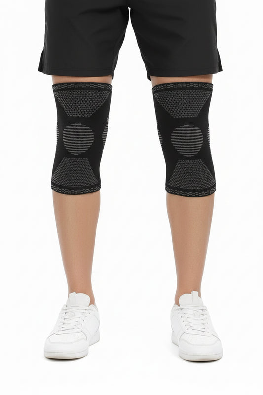 Orteză genunchi  Das Schaf™ – Set Recuperare -Genunchieră Compresivă + Bandă Elastică Fitness + Compresă Cald/Rece + Bandă Kinesiologică