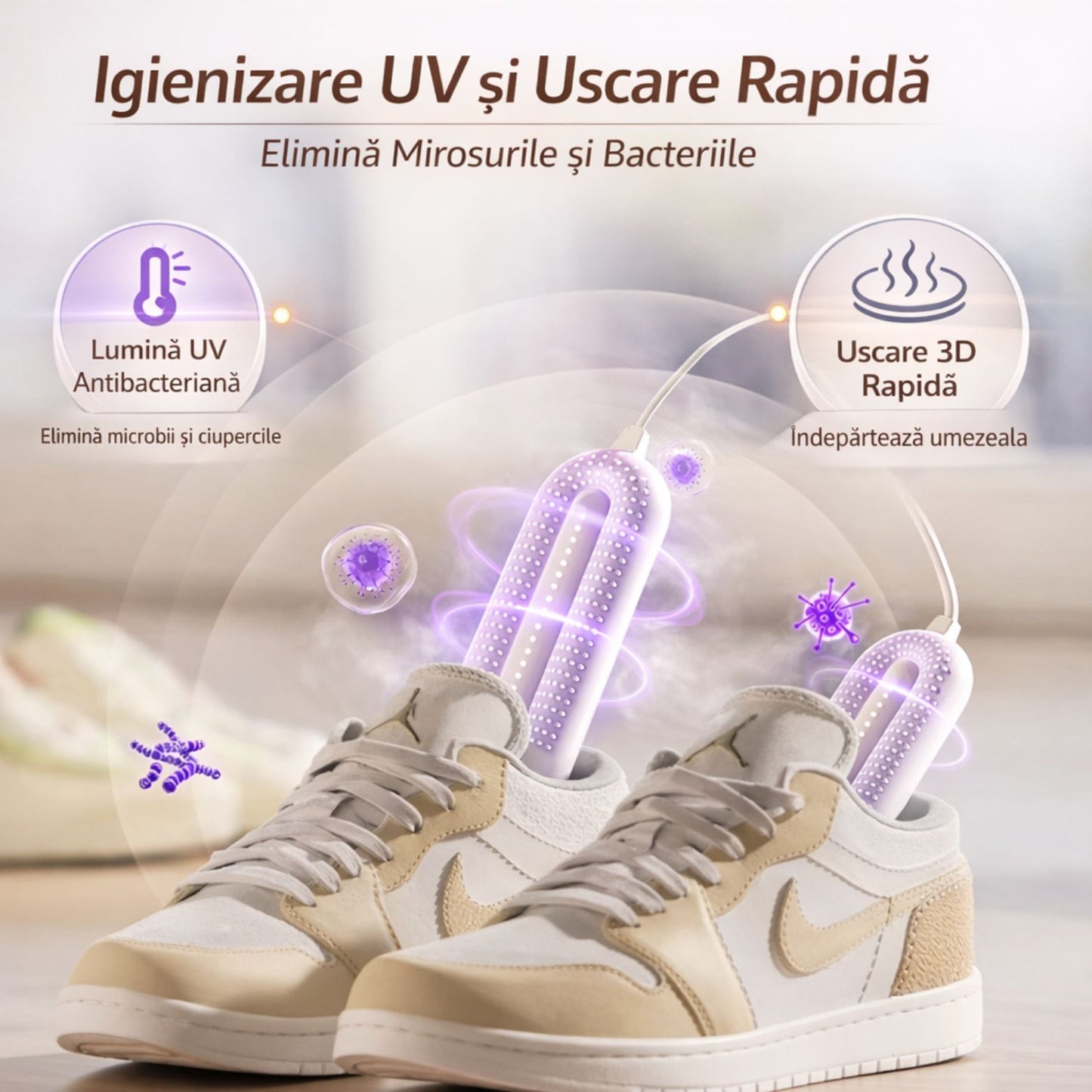 Uscator electric pentru incaltaminte Das Schaf™, cu igienizare UV