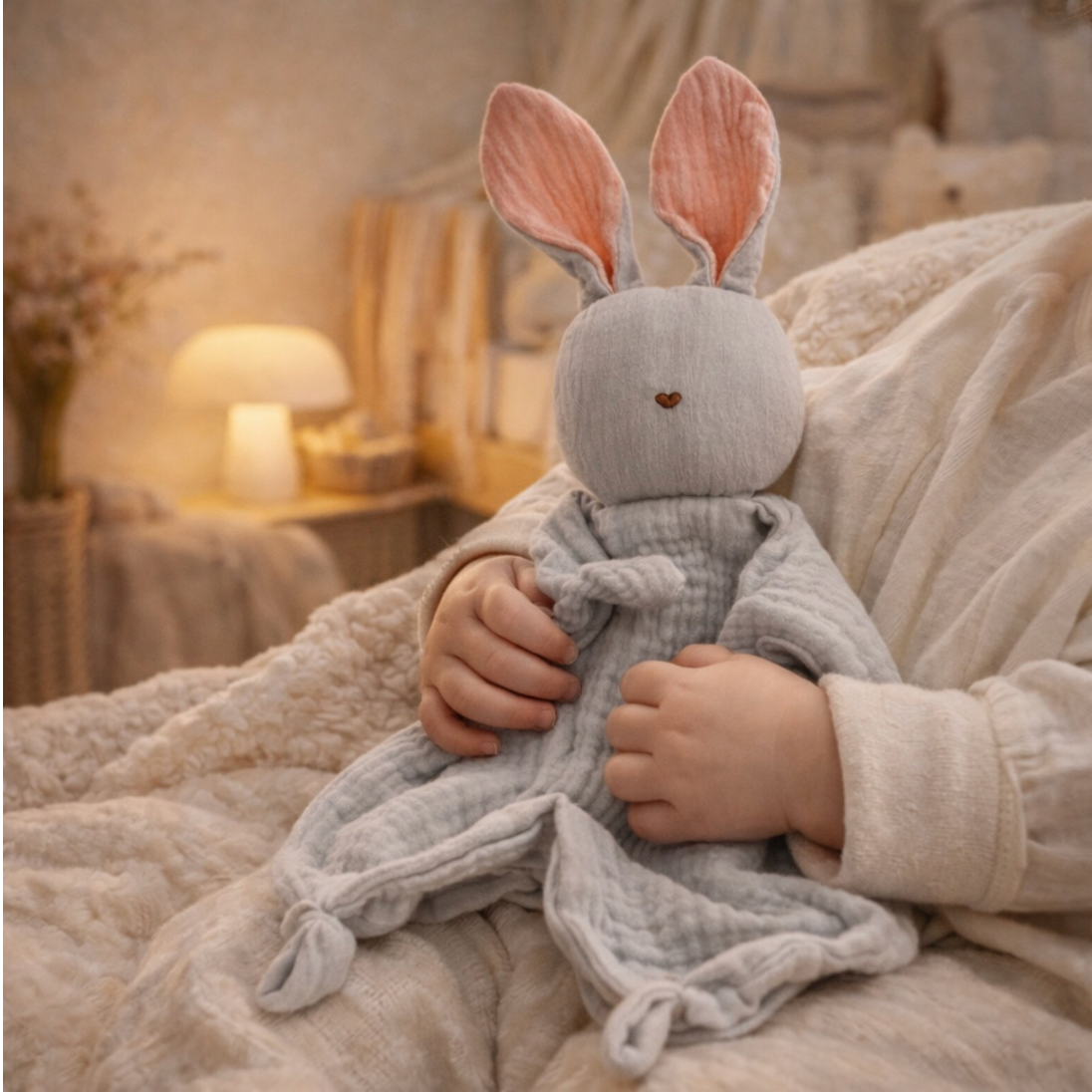 Dispozitiv si Aparat Sunete Albe Das Schaf™, 24 Sunete, Detectare automata a zgomotului si reactivare automata, Lumina veghe calda, Timer 3 trepte, Incarcare USB-C, Set cu jucarie si clema pentru carucior, Alb, Ideal pentru cadou